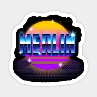 Lovely Merlin Name Flowers Proud Classic Styles Sticker